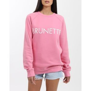 Brunette The Label Womens Sweatshirt Ballet Pink